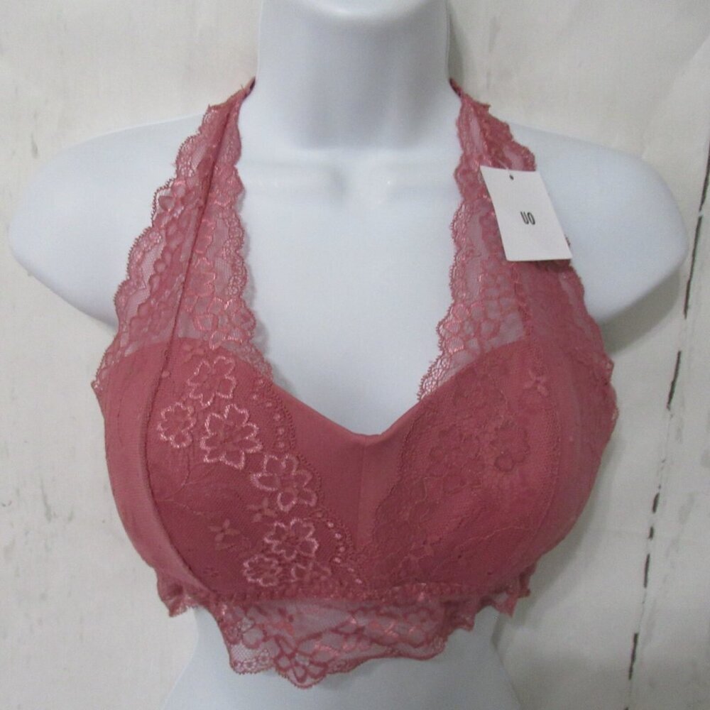 New Out From Under Bra Bralette L Pink Sheer Wireless Urban Outfitters Padded
